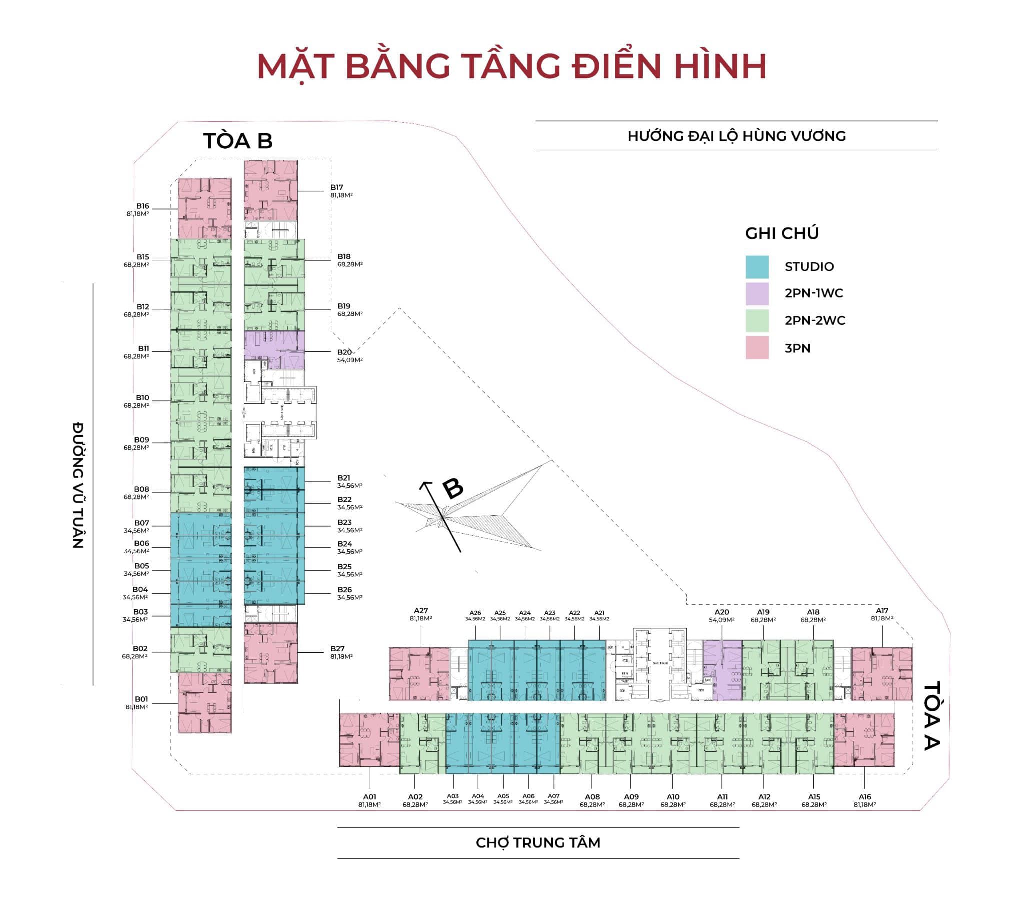 mặt bằng dự án vic grand square việt trì phú thọ